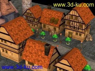 3D打印模型一个小镇，喜欢的拿去的图片