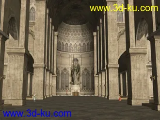 3D打印模型欧洲建筑，内外全做了，大指点的图片