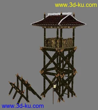 3D打印模型哨塔的图片