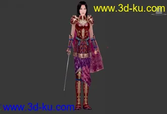 一個女武士的模型的图片