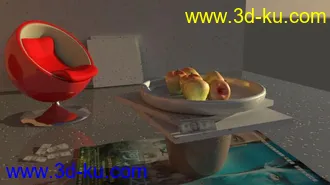 茶几 水果精品maya模型的图片