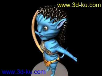 3D打印模型Q版阿凡达他妹！！在校时作品..的图片