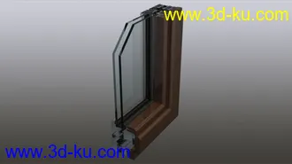 3D打印模型铝木复合70系列门窗动画的图片