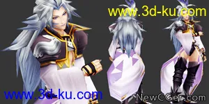 3D游戏角色模型,FF《最终幻想》中kuja的模型的图片