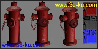 3D打印模型新手练习~现代场景里的消防栓~的图片