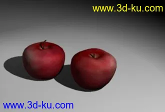 3D打印模型自己做的两个苹果—有贴图的图片