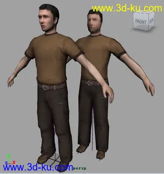 3D打印模型有骨骼 有贴图 男性 角色的图片