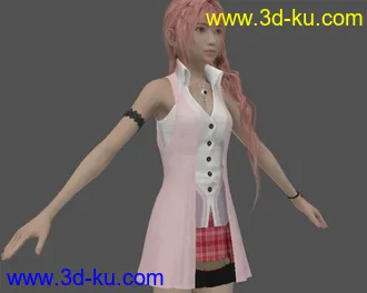 最终幻想13主角Sarah模型.max的图片