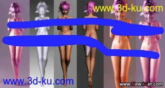 3D打印模型美丽的小女妖obj格式的图片