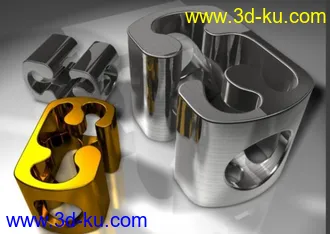 3D打印模型简单却又细腻的金属雕塑的图片