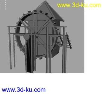 3D打印模型水车的图片