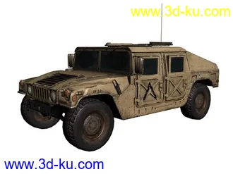 3D打印模型一辆非常逼真的悍马战车的图片