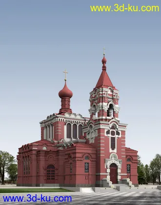 3D打印模型又一精品教堂，带贴图！！！的图片