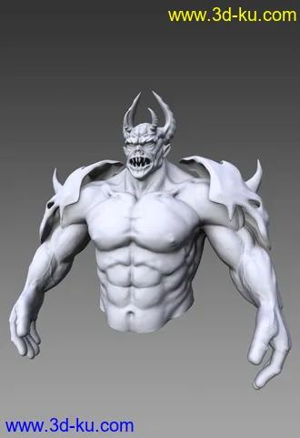 3D打印模型魔王，无光滑的图片
