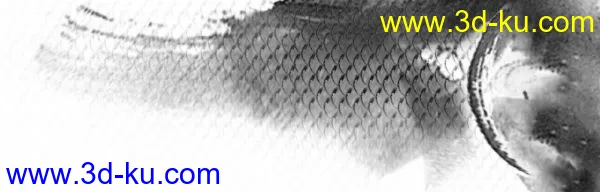 水墨鱼  带贴图模型的图片1