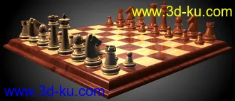 3D打印模型临摹的国际象棋回家玩玩吧,带贴图全的图片