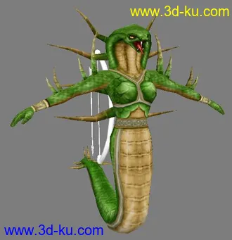 3D打印模型蛇妖的图片