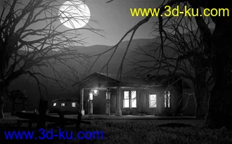 [Maya]黑色电影的精致场景模型的图片