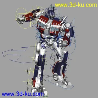 变形金刚机器人擎天柱变形动画,MAYA带绑定模型（带变形动画）的图片