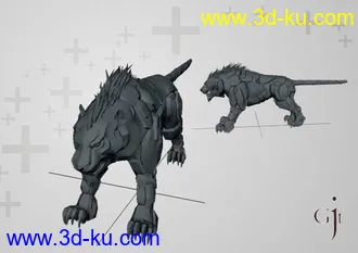 3D打印模型石虎的图片