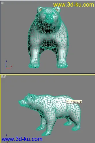 3D打印模型分享一个写实熊，暂时没贴图，以后做好在附上给大家的图片
