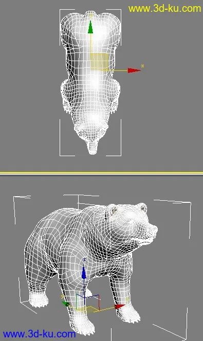 分享一个写实熊，暂时没贴图，以后做好在附上给大家模型的图片2