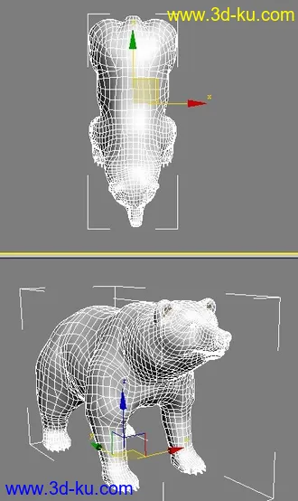 3D打印模型分享一个写实熊，暂时没贴图，以后做好在附上给大家的图片