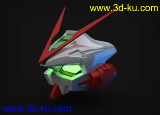 高达 红色异端BB版 头部高精模型的图片