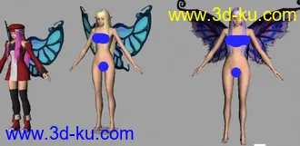 3D打印模型三个可爱小精灵的图片