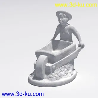 3D打印模型小人推车的图片