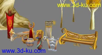 3D打印模型魔兽血精灵的武器的图片