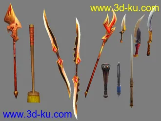 3D打印模型魔兽血精灵的武器的图片