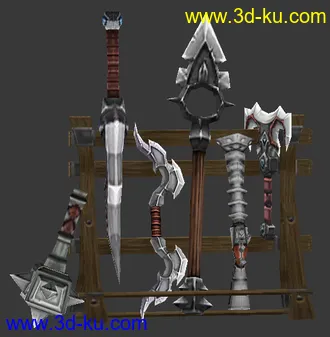 3D打印模型火炬之光里的一组道具的图片