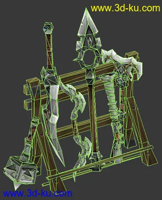 3D打印模型火炬之光里的一组道具的图片