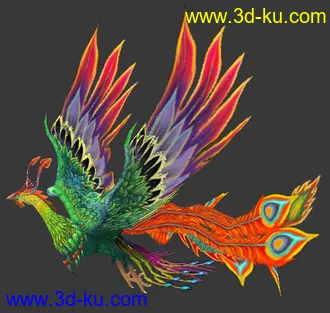3D打印模型非常漂亮的凤凰!!!!的图片