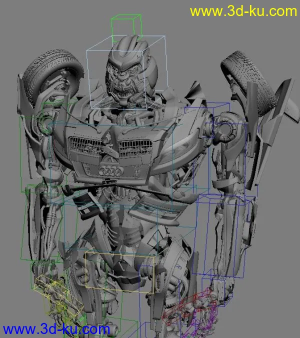超酷的变形金刚精模  另附骨骼绑定完成版本模型的图片4