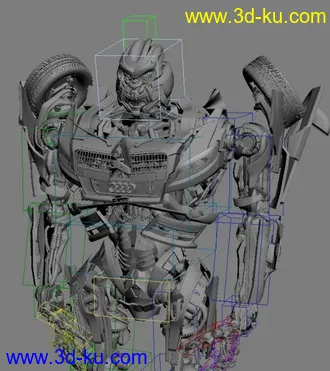 3D打印模型超酷的变形金刚精模  另附骨骼绑定完成版本的图片