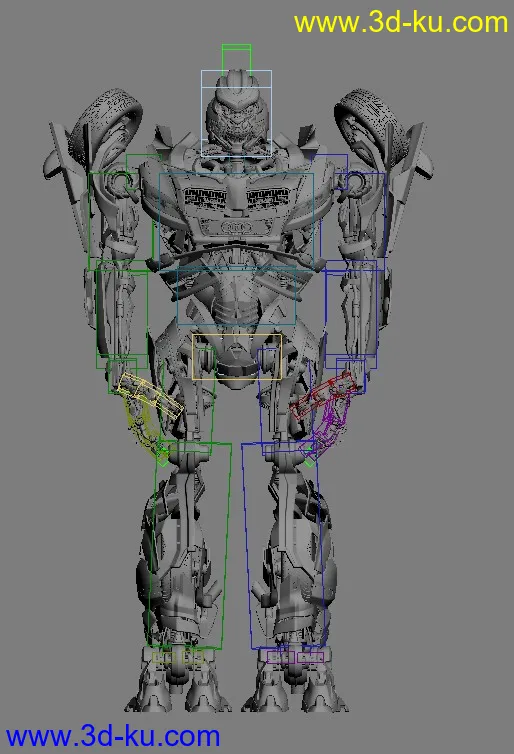 超酷的变形金刚精模  另附骨骼绑定完成版本模型的图片5