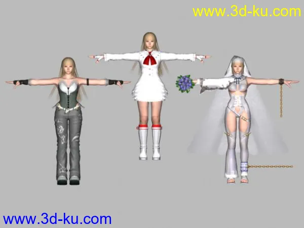 [XBOX360]铁拳6-千金大小姐-莉莉[3ds max 2010+OBJ]模型的图片2