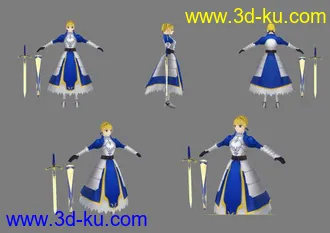 3D打印模型Fate stay night/命运长夜-----Saber的图片