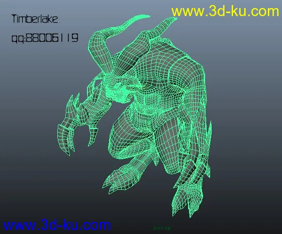 新手-边做边学《怪兽》模型的图片2