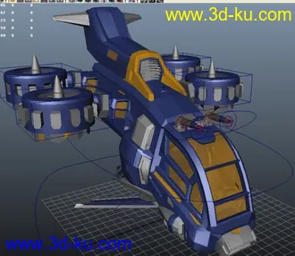 3D打印模型maya绑定好的机械飞船的图片