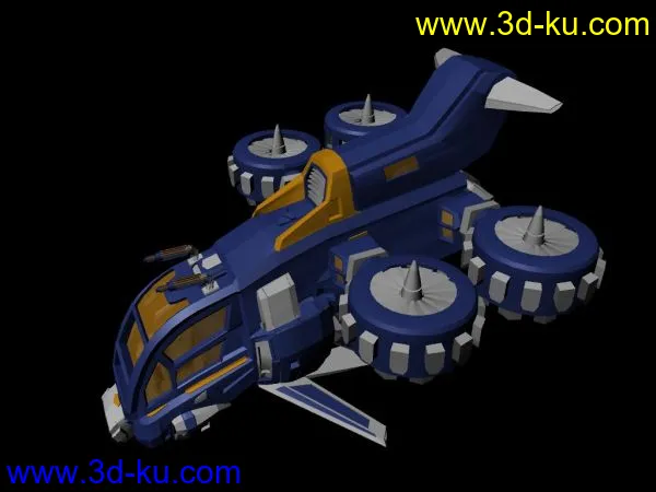 maya绑定好的机械飞船模型的图片2