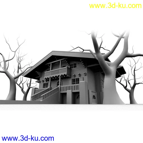 一个荒野大别墅模型的图片1