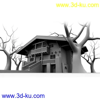 3D打印模型一个荒野大别墅的图片