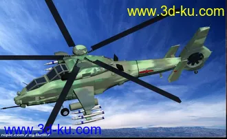 3D打印模型中国陆航Z-19直升机的图片
