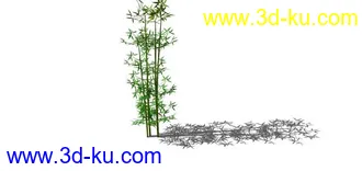 SU7竹子模型3个的图片