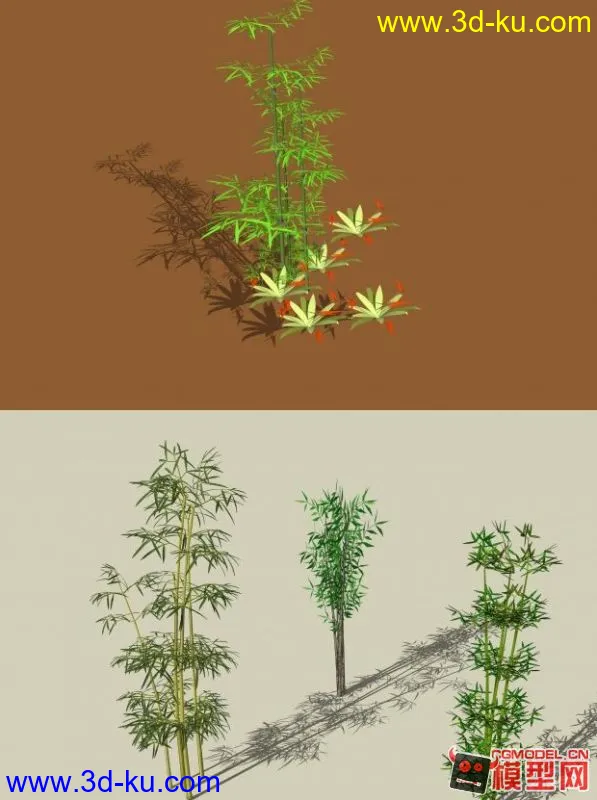 各类竹子12种，够用了吧~模型的图片1