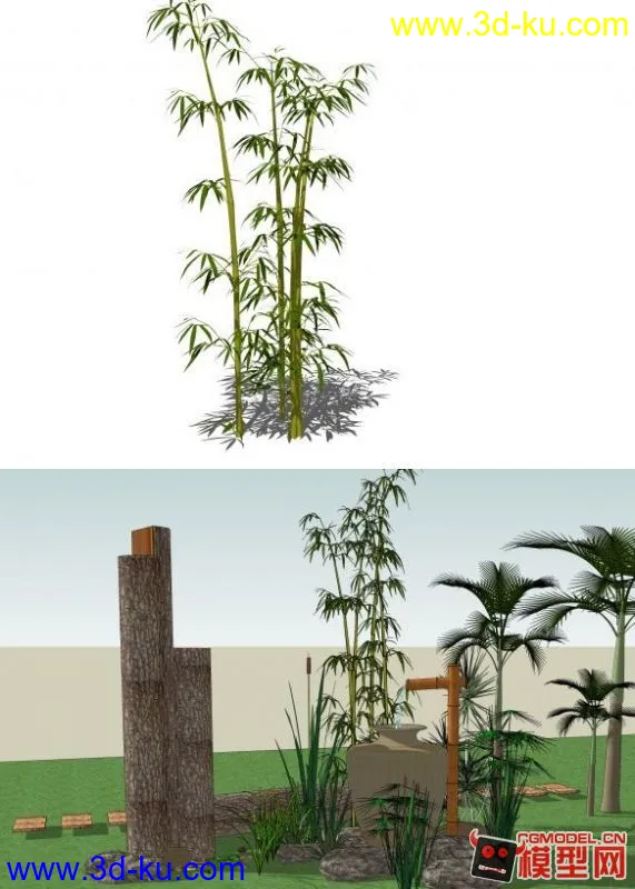 各类竹子12种，够用了吧~模型的图片2
