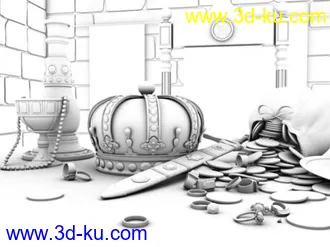 3D打印模型宝藏场景的图片